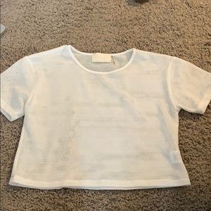 Mesh crop tee